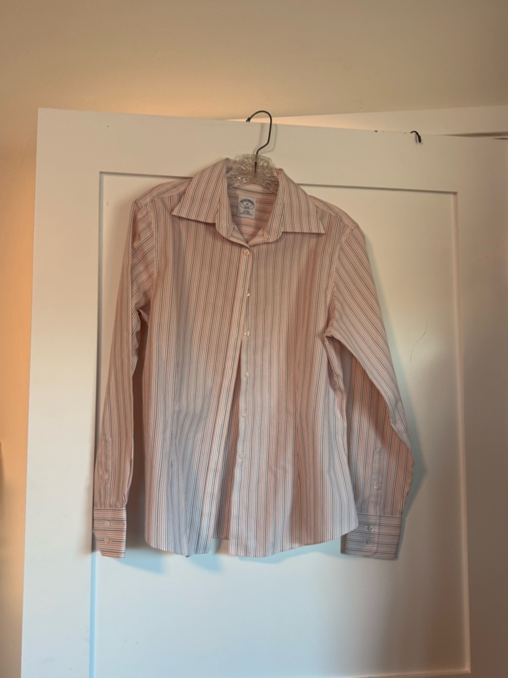 Brooks Brothers Pink and White Striped Dress Shirt